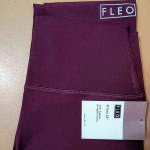 Fleo 25" Large Mauve Wine Silky Silk leggings